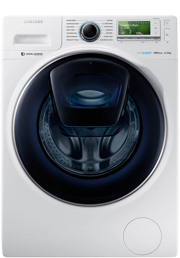 Samsung WW12K8412OW 12Kg 1400 Spin AddWash Washing Machine