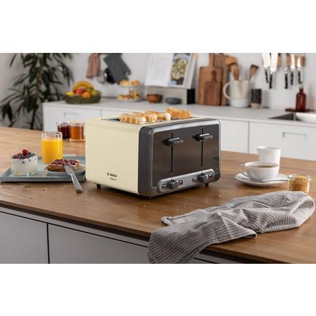 Bosch TAT4P447GB 4 Slice Toaster | Cream