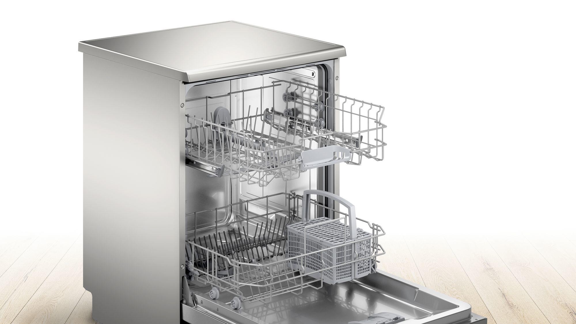 Bosch Serie 2 SGS2HKI66G 60cm Standard Dishwasher | Silver Innox