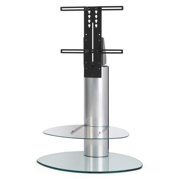 Off The Wall Motion TV Stand with TV Bracket - Clear Glass