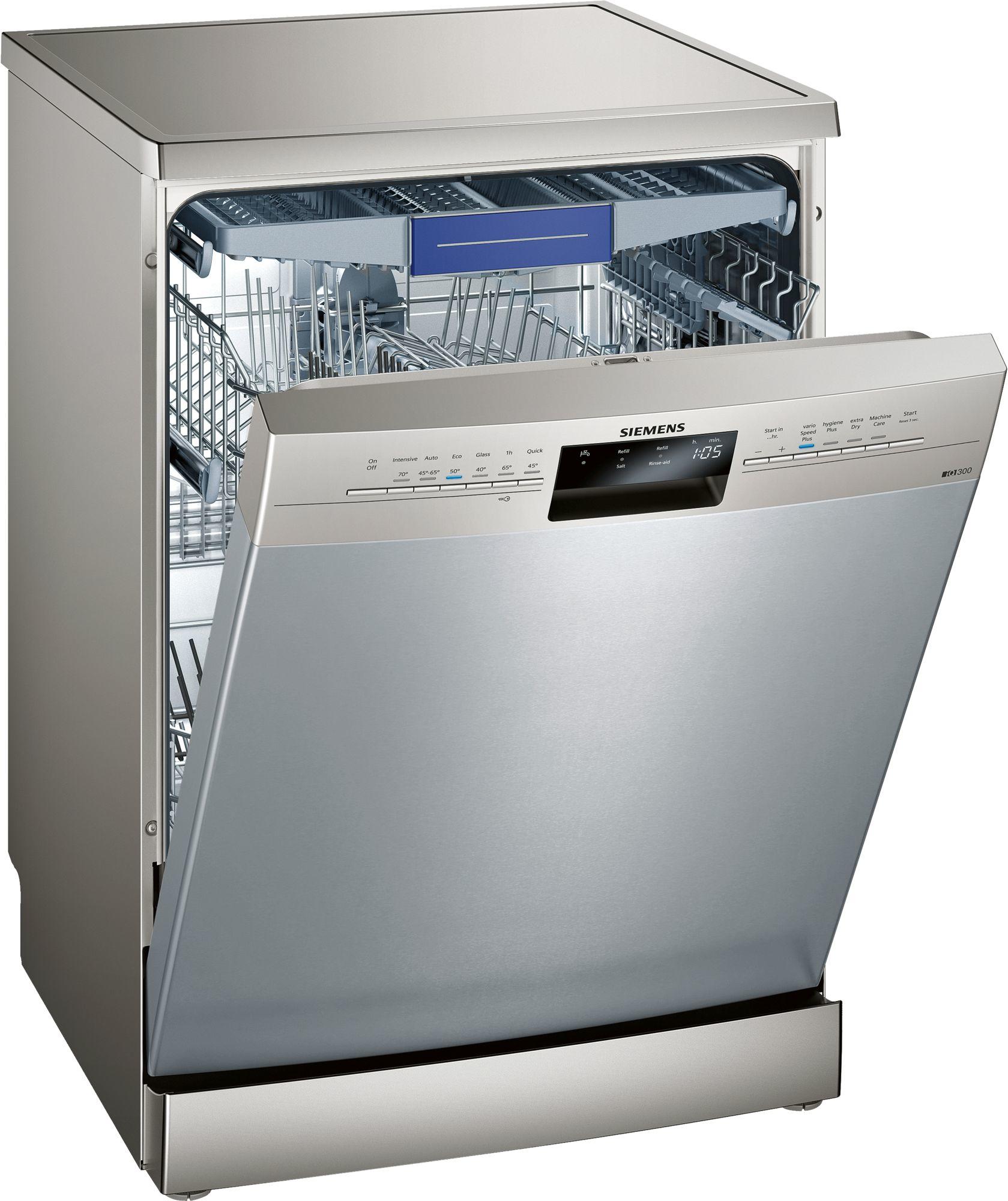 Siemens iQ300 SN236I03MG A++ 60cm Freestanding HygienePlus Dishwasher | Silver Inox