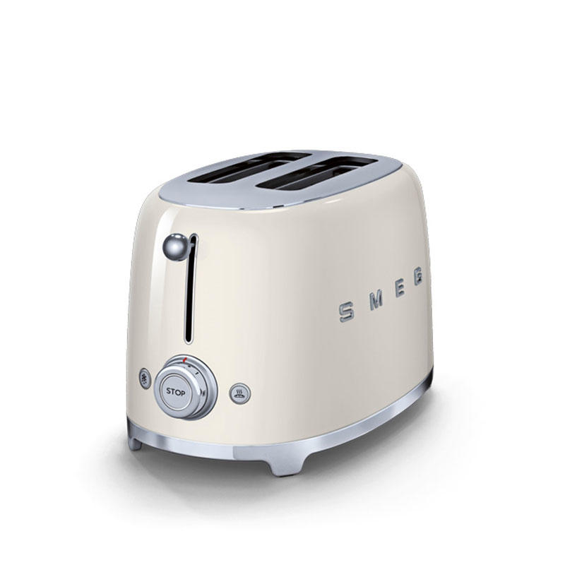 Smeg TSF01CRUK Retro 2 Slice Toaster - Cream