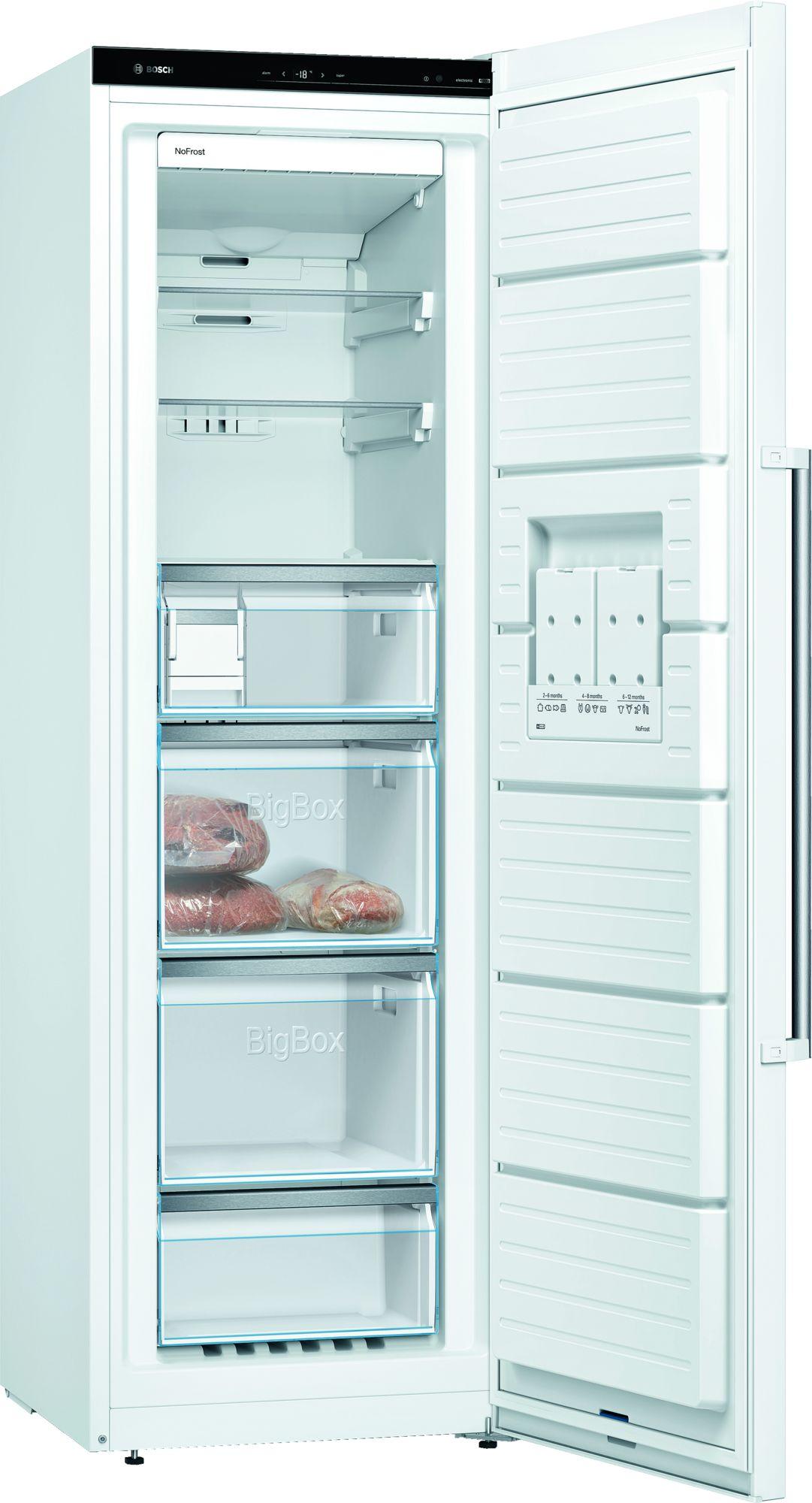 Click to view product details and reviews for Serie 6 Gsn36awfpg 60cm 242 Litre Frost Free Tall Single Door Freezer White.