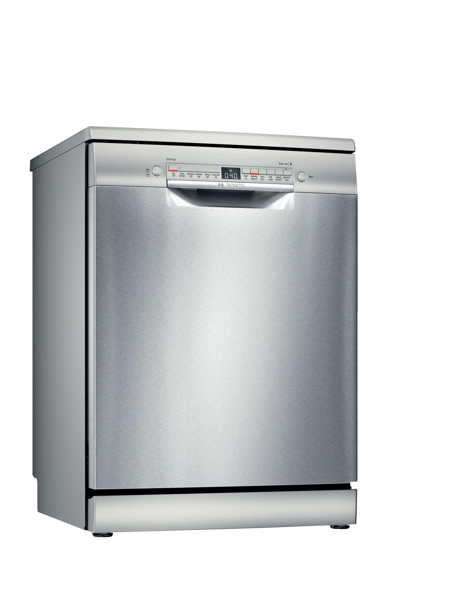 Bosch Serie 2 SMS2HVI66G 60cm Standard Dishwasher | Silver Innox