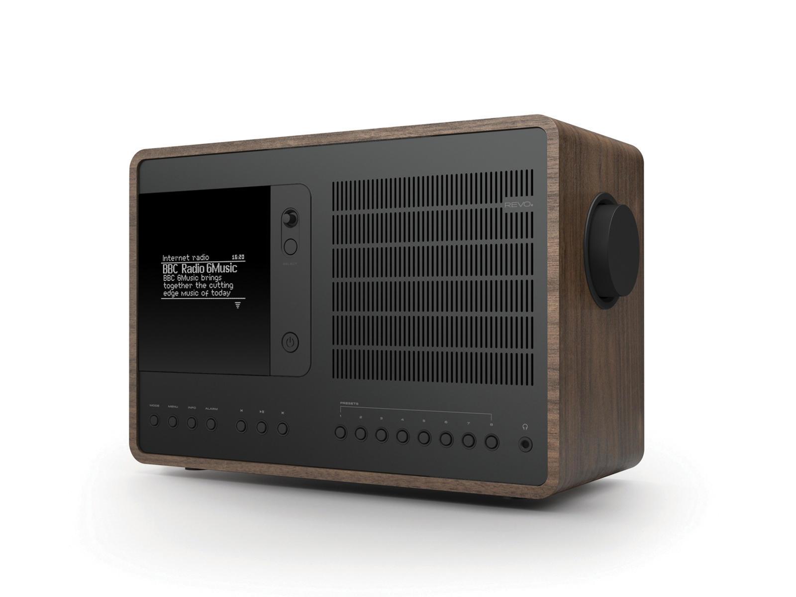 Revo SuperConnect DAB Internet Radio With Spotify - Walnut / Black