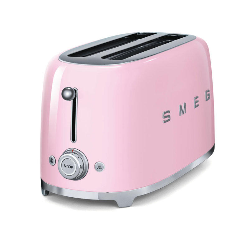 Smeg TSF02PKUK Retro 4 Slice Toaster - Pink
