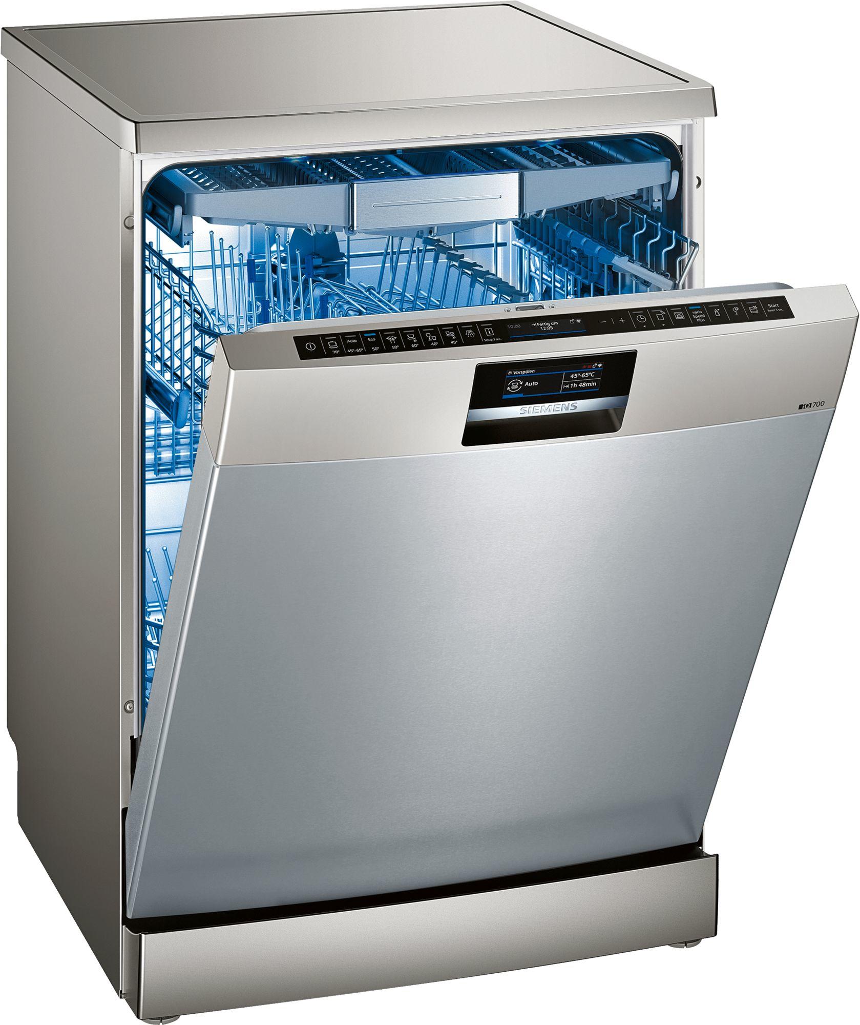 Siemens iQ700 SN278I36UE 60cm A+++ Standard Dishwasher | Silver Inox