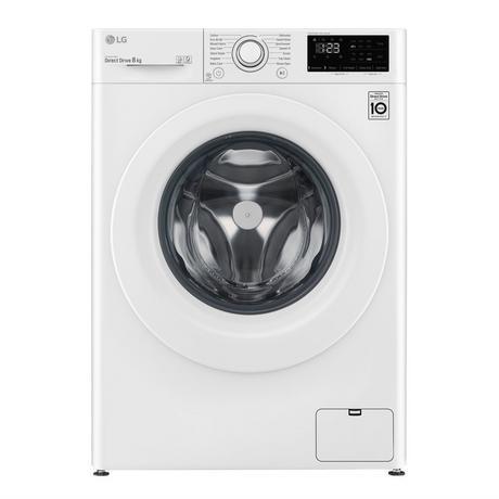 LG F4V308WNW 8Kg 1400 Spin A+++ Direct Drive Washing Machine | White