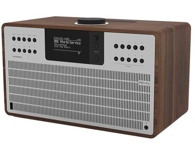 Revo SuperCD DAB Internet Radio With CD Player - Walnut / Silver