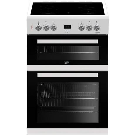 Click to view product details and reviews for Edc633w 60cm Double Oven Electric Cooker With Ceramic Hob.