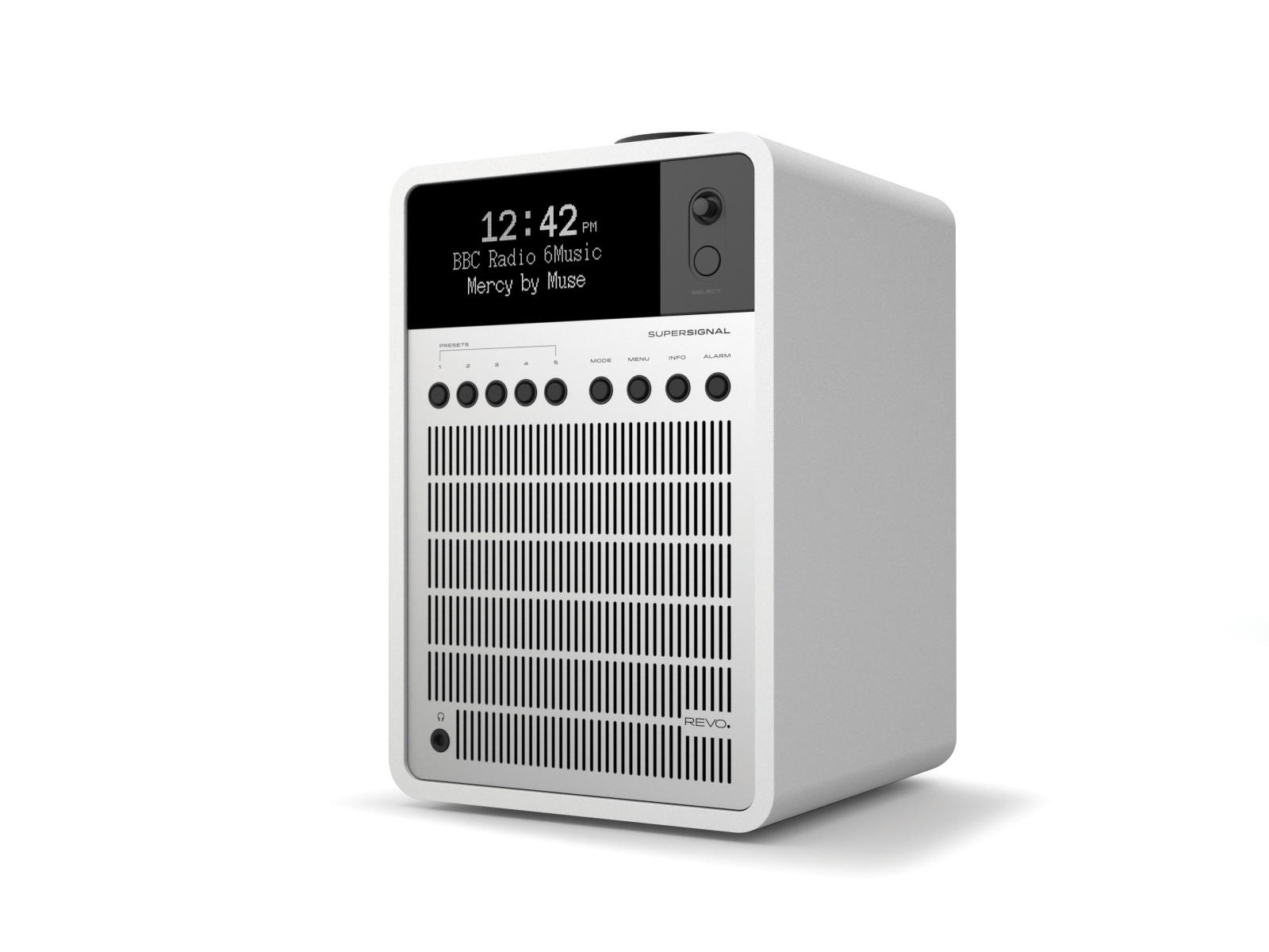Revo SuperSignal DAB Radio with Bluetooth - Matt White / Silver