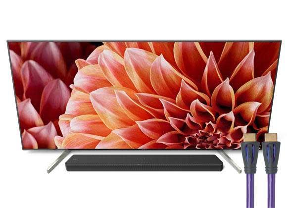 Sony Bundle: KD65XF9005 TV + HT-XF9000 Soundbar + 1m HDMI Cable