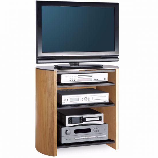 Alphason FW750/4-LO/B Finewoods HiFi TV Stand in Light Oak