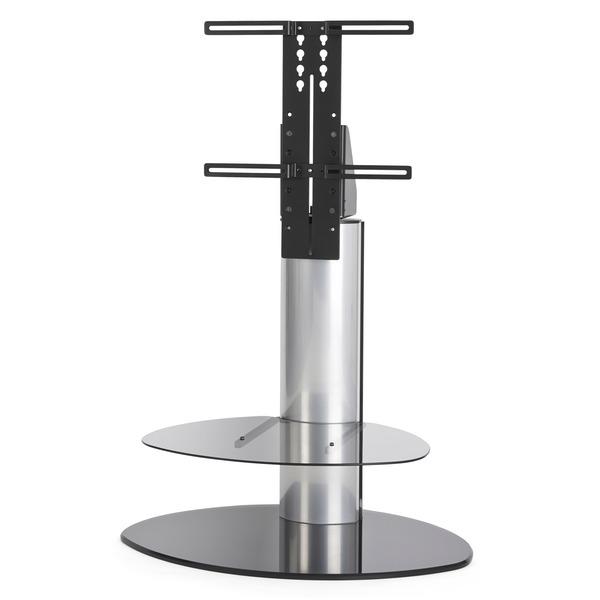 Off The Wall Motion TV Stand with TV Bracket - Grey Glass