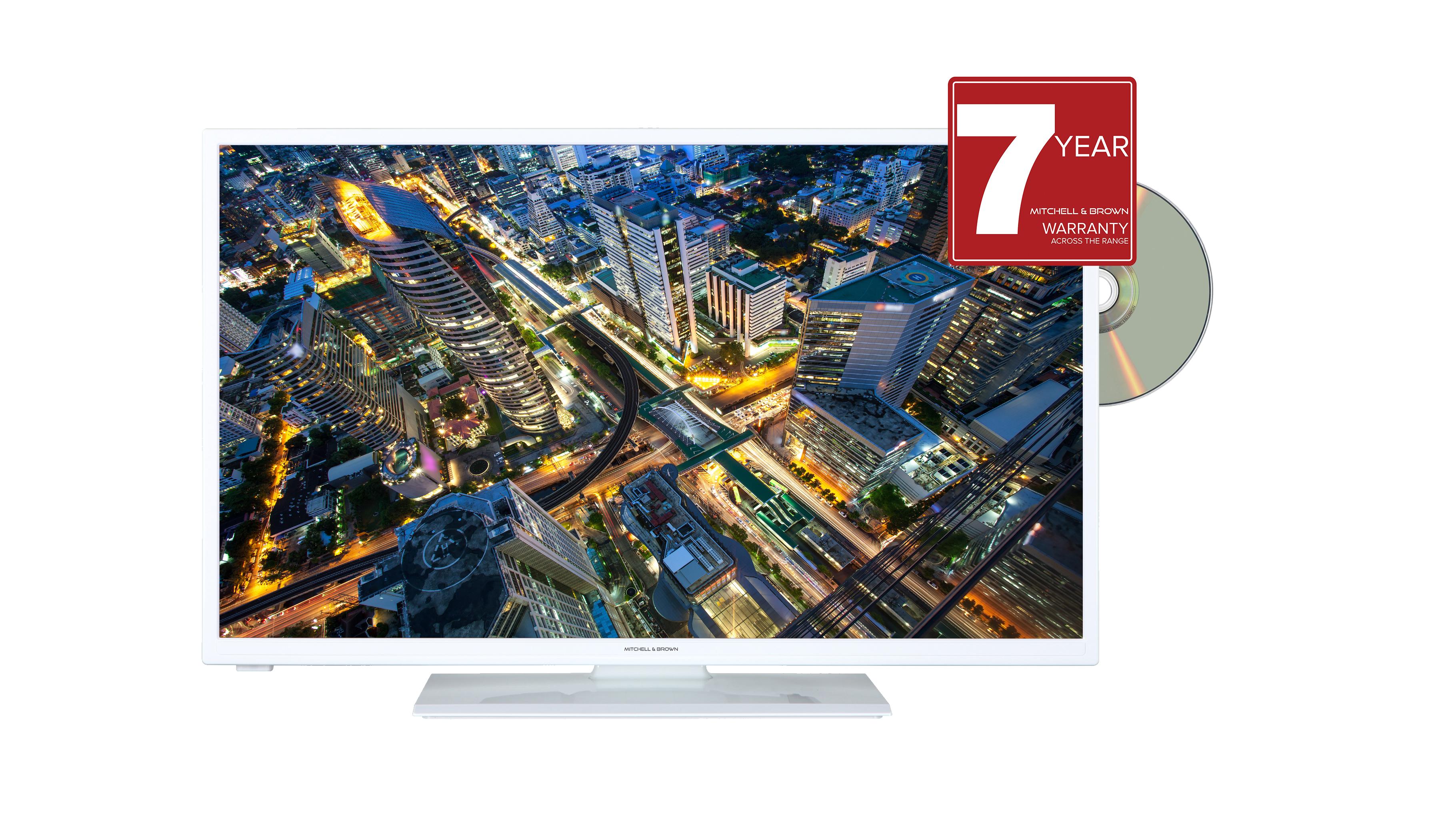 Mitchell & Brown JB-241811FSMDVDWHT 24 inch HD Ready Smart TV with DVD Player - White