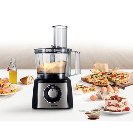 Bosch MCM3501MGB MultiTalent 3 Compact 800W Food Processor | Black & Stainless Steel