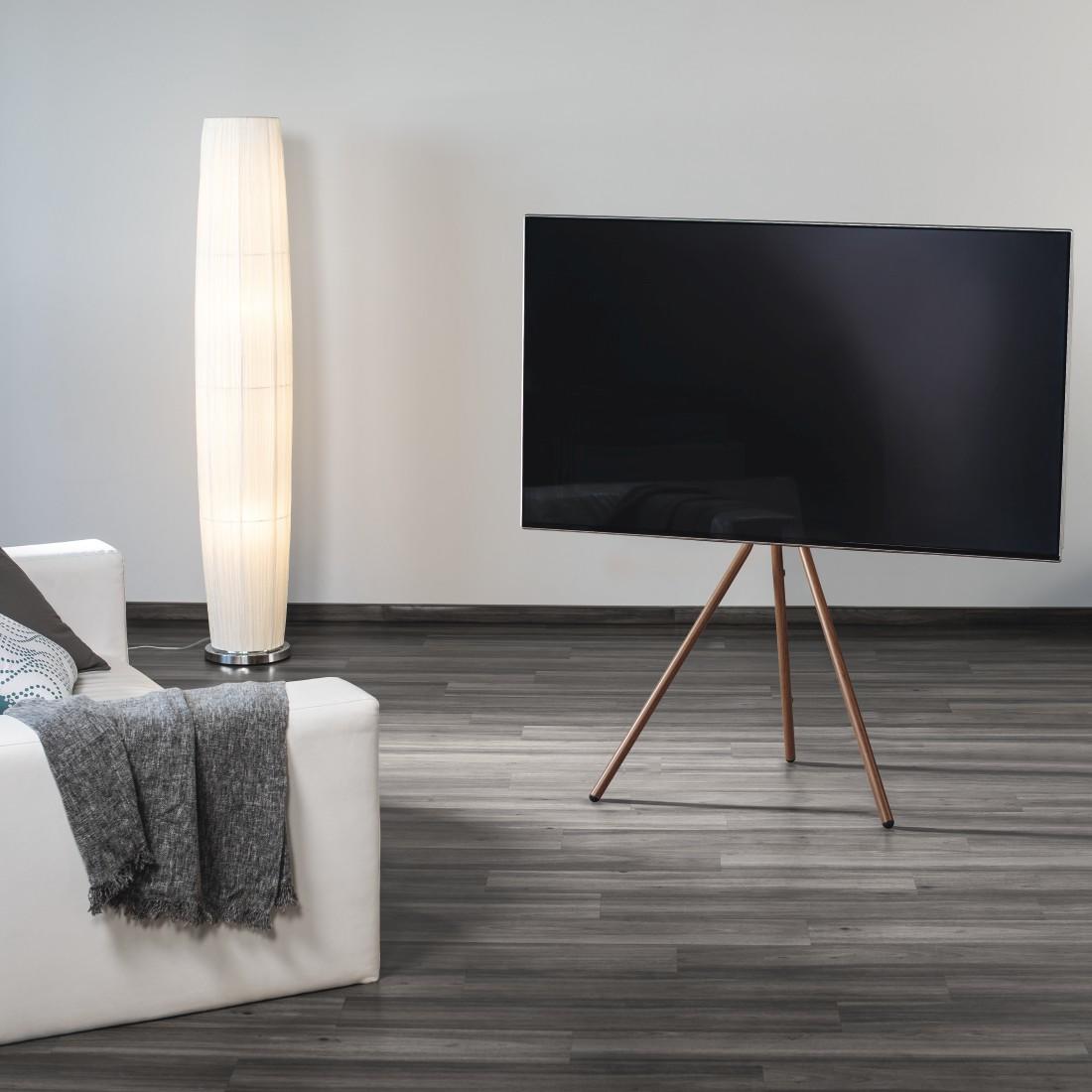 Hama 00118092 "Easel design" TV Stand up to 75inch TV | Wood Look - Walnut