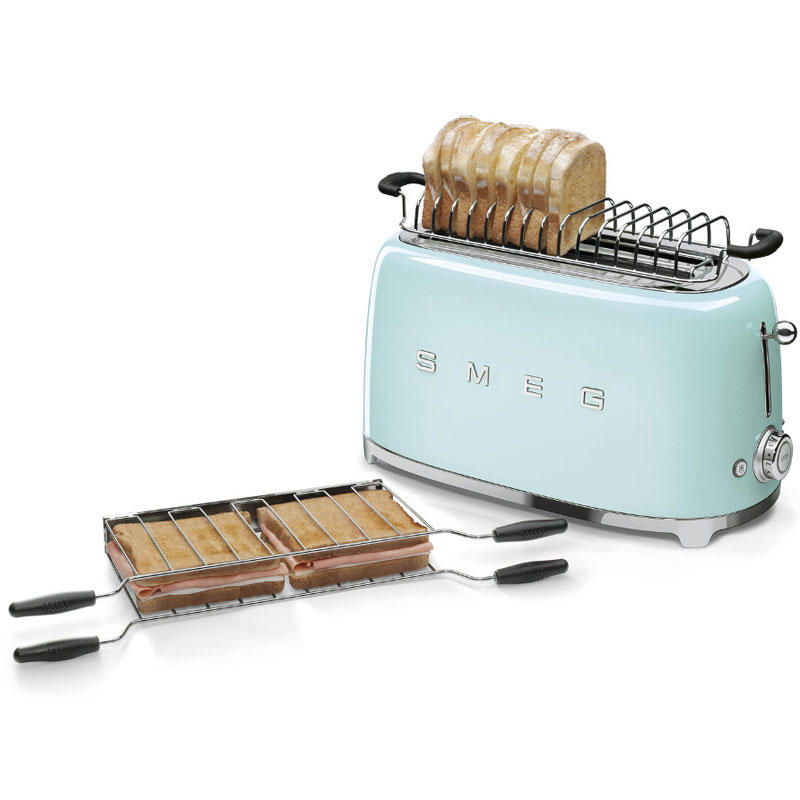 Smeg TSF02PGUK Retro 4 Slice Toaster - Pastel Green