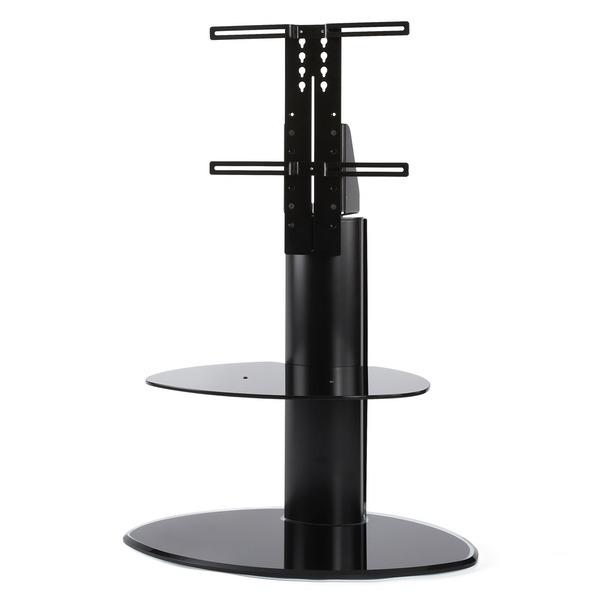 Off The Wall Motion TV Stand with TV Bracket - Black Glass