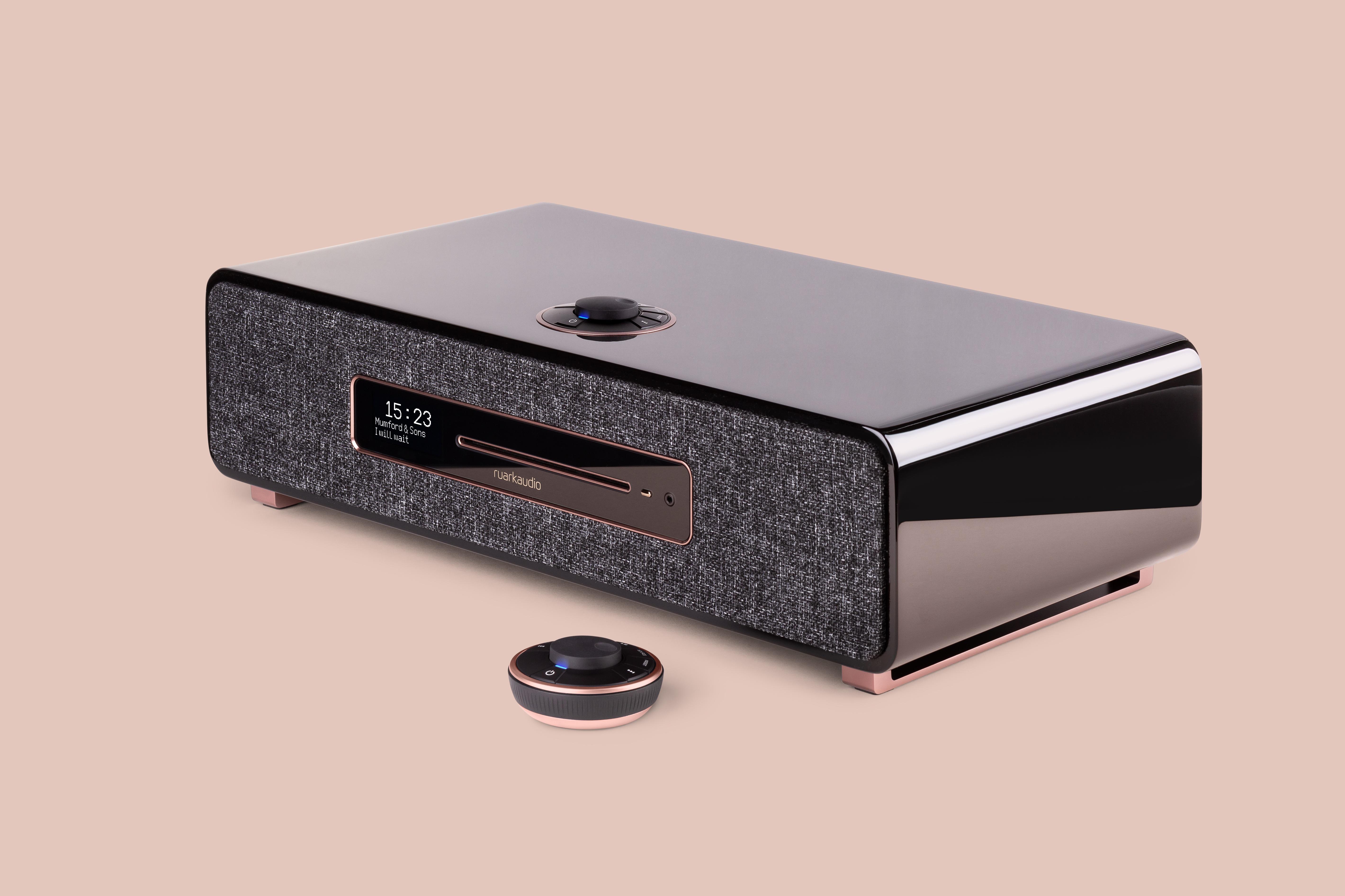 R5 Signature High Fidelity Music System CD, DAB, Bluetooth | Black & Rose Gold