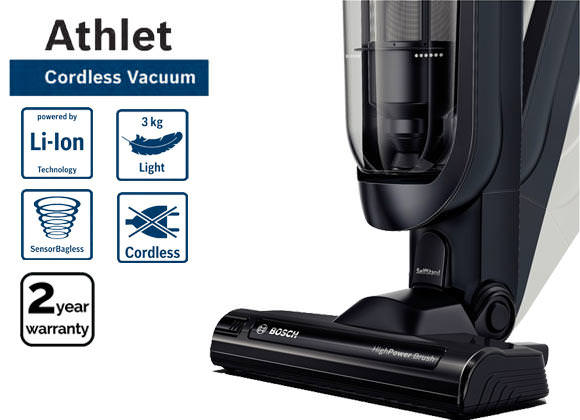 Bosch BCH62550GB 25.2v Athlet Cordless Upright Vacuum Cleaner