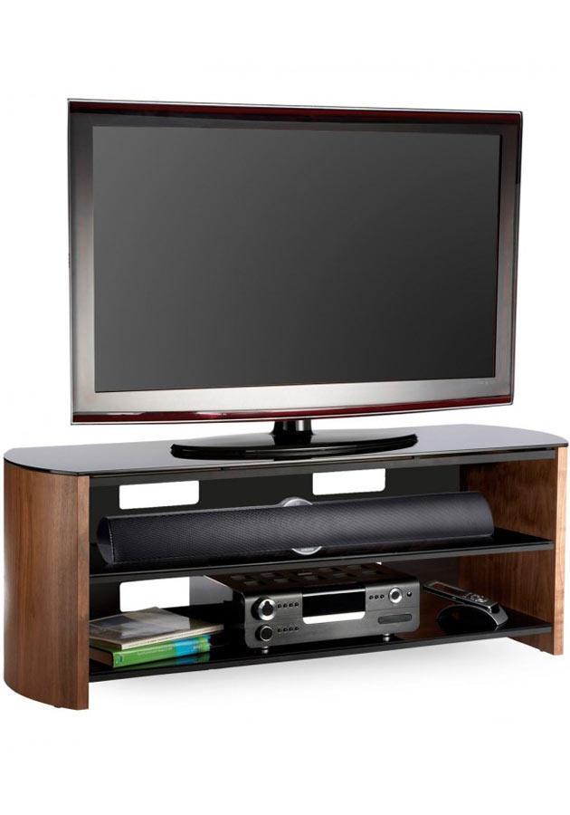 Alphason FW1350-W/B Finewoods TV Stand in Rich Walnut