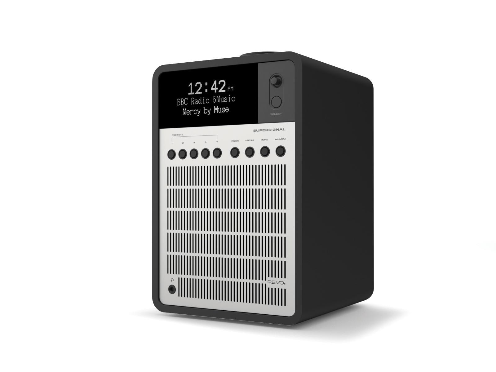 Revo SuperSignal DAB Radio with Bluetooth - Matt Black / Silver