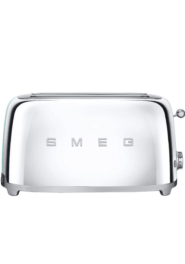 Smeg TSF02SSUK Retro 4 Slice Toaster - Chrome