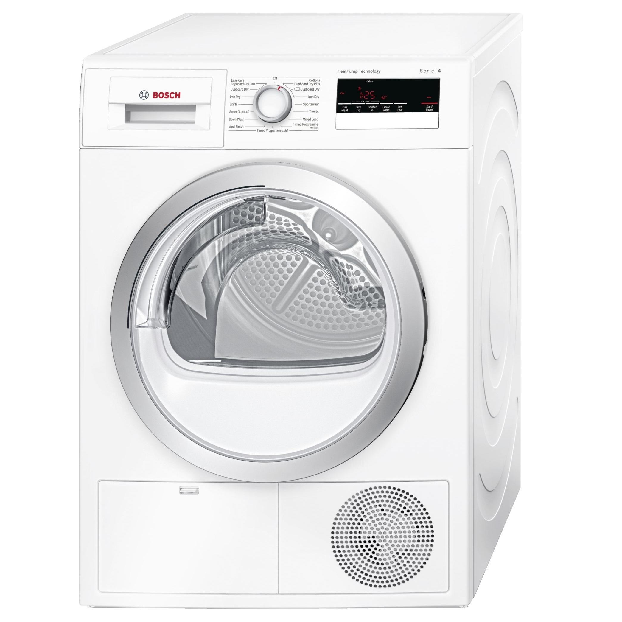 Bosch Serie 4 WTR85V21GB 8Kg Heat Pump A++ Condenser Tumble Dryer | White