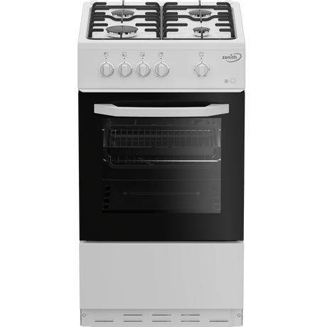 Zenith ZE501W 50cm Single Oven Gas Cooker | White