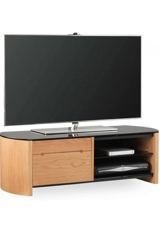Alphason FW1100CB-LO Finewoods Cabinet TV Stand in Light Oak