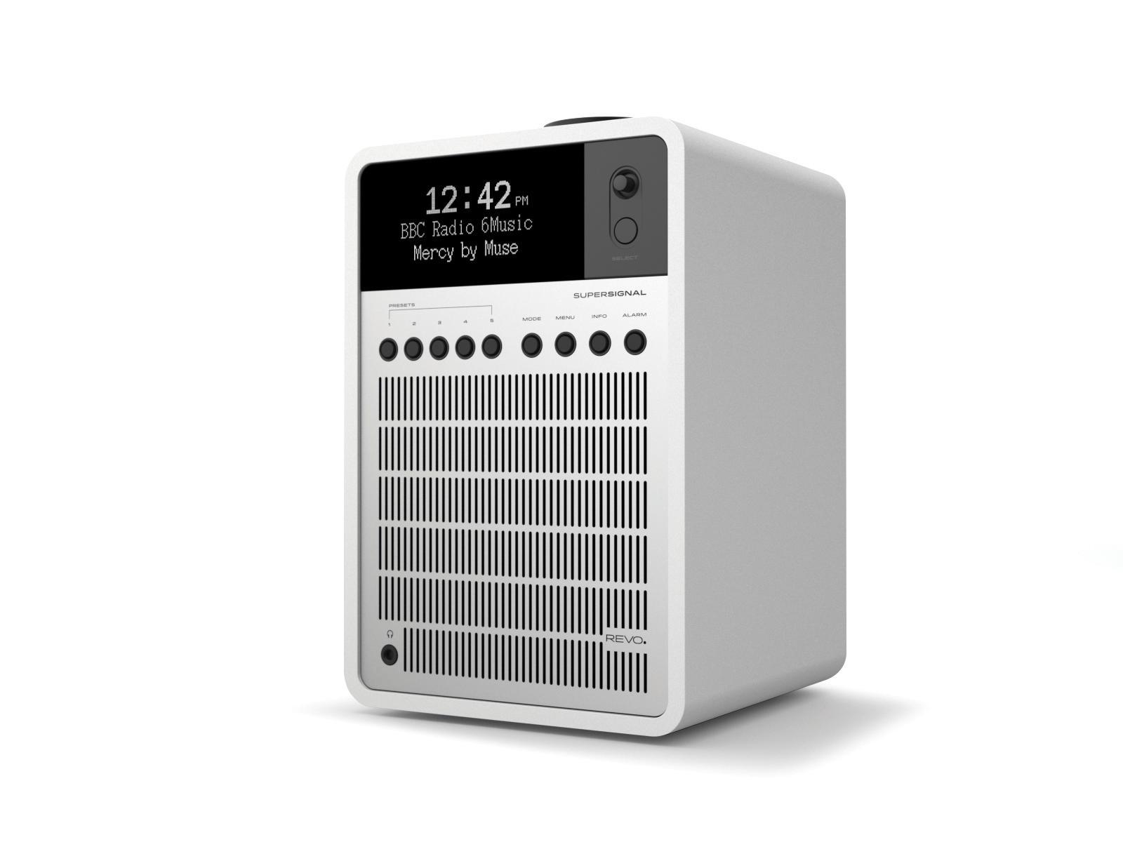 Revo SuperSignal DAB Radio with Bluetooth - Matt White / Silver