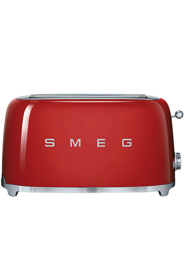 Smeg TSF02RDUK Retro 4 Slice Toaster - Red