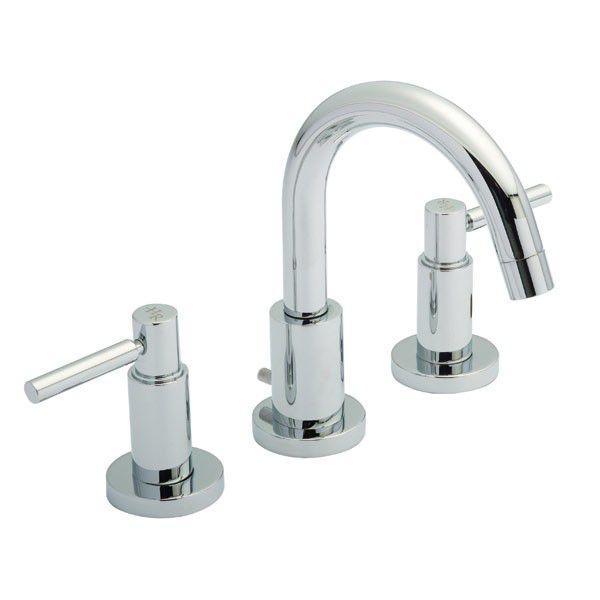 Hudson Reed Tec Lever 3 Tap Hole Small Spout Basin Mixer TEL337