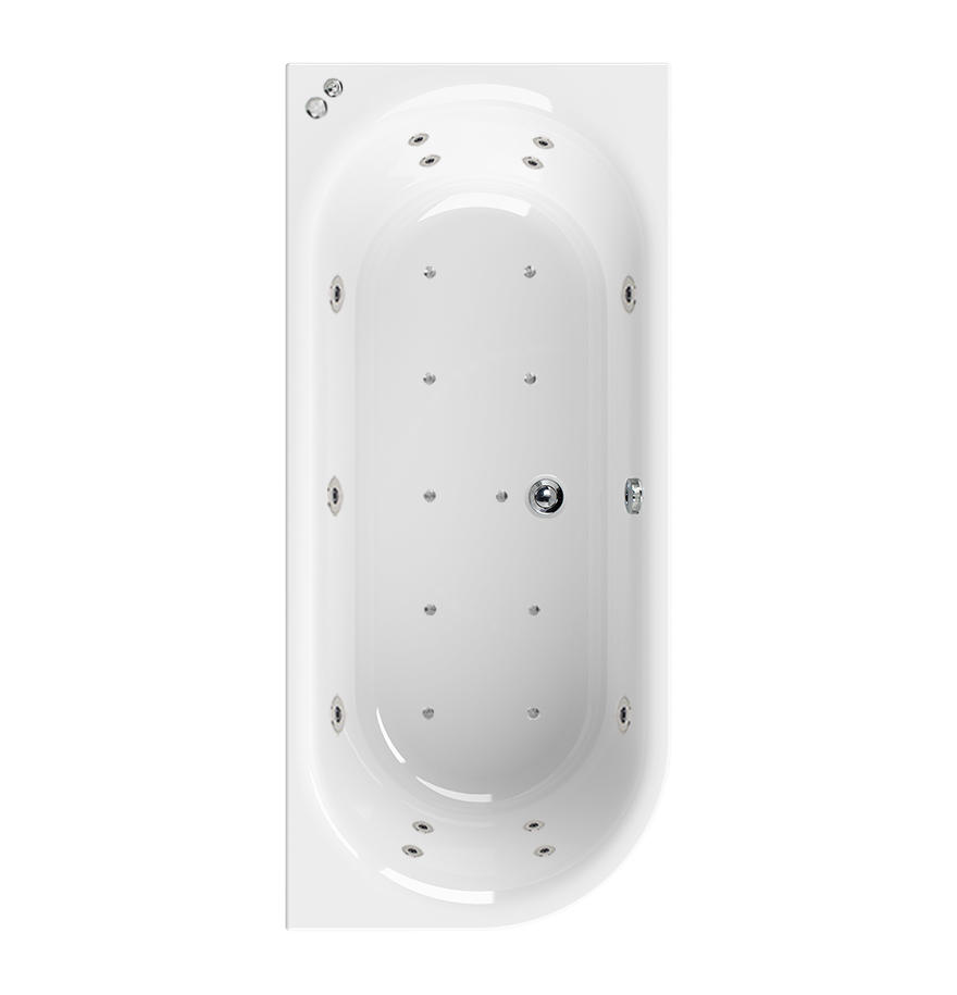 Aquaestil Metauro 2 - 24 Jet Whirlpool Bath - LH