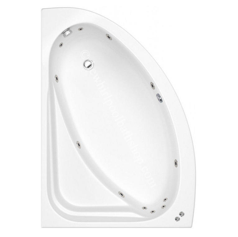 LH Trojan Orlando 12 Jet Offset Whirlpool Corner Bath
