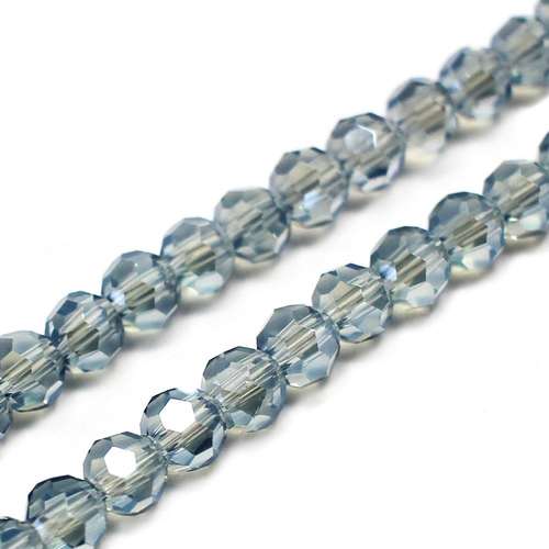 4mm crystal beads blue mist — faceted for jewelry making and beadwork