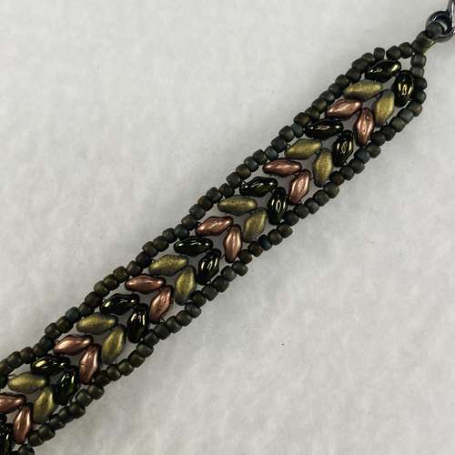 Hannah Bracelet Kit Make 3 olive rose bracelet making kit — DIY set with beads and instructions for creating handmade jewelry