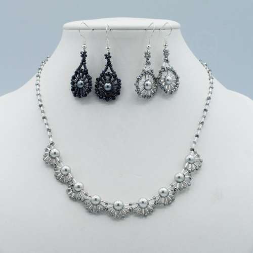 Beaded Lace Chariott Jewellery Kit silvers jewelry making kit — DIY set with beads and instructions for creating handmade jewelry