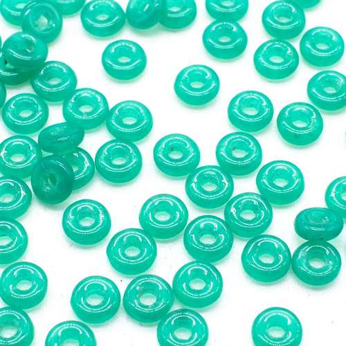 4mm Czech glass glass beads ring 4mm 5g 180pcs - alab malachite green — pack of 5, high-quality two-hole beads ideal for jewelry making,…