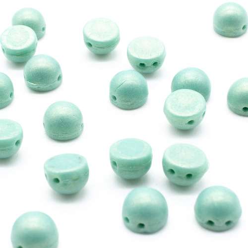 7mm Czech glass glass beads suede gold turquoise — pack of 25, high-quality two-hole beads ideal for jewelry making, bead weaving, and cr…