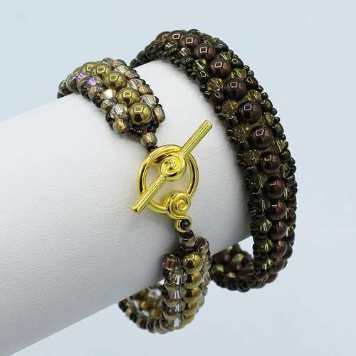 Annabell Bracelet Kit Makes 6 summer bronze bracelet making kit — DIY set with beads and instructions for creating handmade jewelry