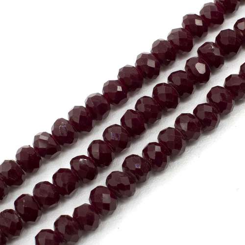 4mm crystal beads opaque dk purple — faceted for jewelry making and beadwork