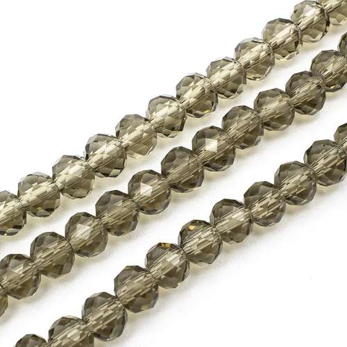 6mm crystal beads hazelnut hue — faceted for jewelry making and beadwork