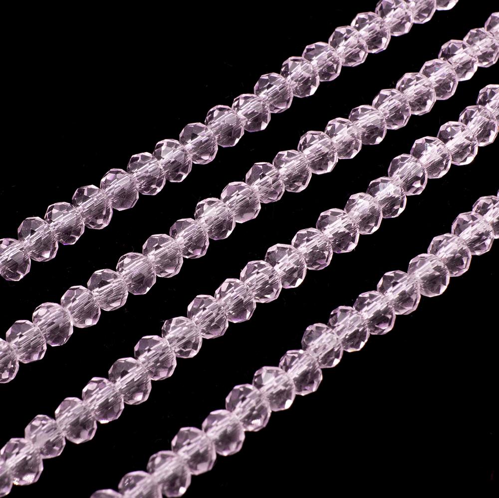 3mm crystal beads pink — faceted for jewelry making and beadwork
