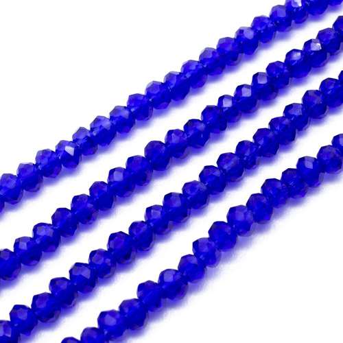 3mm crystal beads royal blue, pack of 150 — faceted for jewelry making and beadwork