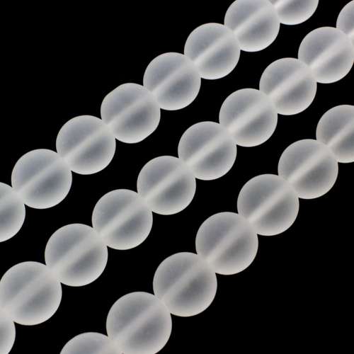 Opal Frosted White Round - 10mm