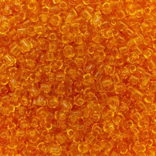 size 8 FGB glass seed beads transparent topaz — 50g pack, ideal for bead weaving, embroidery, and jewelry making