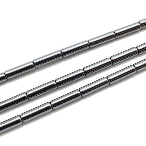 4x13mm hematite beads — for jewelry making, crafting, and beadwork projects
