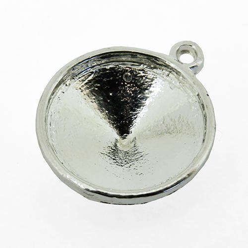 18mm beads 1 loop silver plated — plated finish, ideal for jewelry making and beadwork